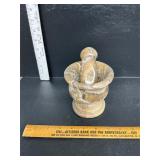 Marble mortar and pestle