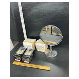 Olay products and mirror