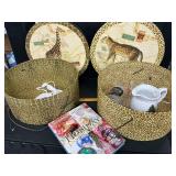 2 hat boxes and contents