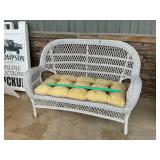 Wicker settee