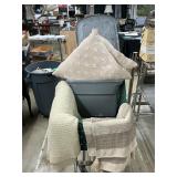 Tote with pillows and blankets
