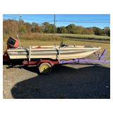 Boat , motor and trailer no titles as is