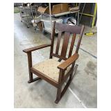Antique oak rocking chair
