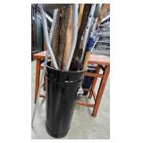 Umbrella stand and contents