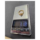 14K ring with diamonds