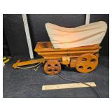 Vintage Conestoga wagon table lamp working