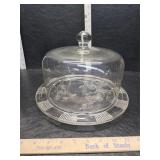 Glass cake plate