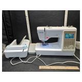 Sewing machine working