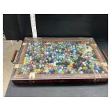 Tray of marbles