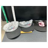 3 vintage race hats