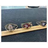 3 sterling silver bracelets