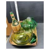 Green glass lot
