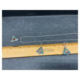 Sterling silver necklace and earrings