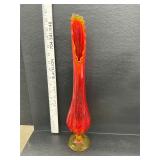 Fenton swung glass vase