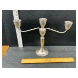 Weighted sterling silver candle holder