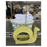 Hanging planter and bunny bowl