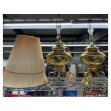 2 brass lamps
