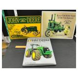 John Deere book and signs