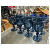 Blue stemware