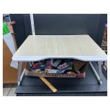 Folding desk and supplies