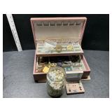 Box and jar with contents