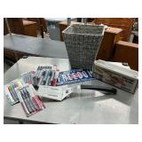 Basket with miscellaneous items