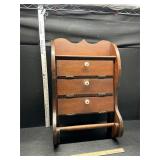 Shelf with towel bar