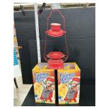 3 gumball machines no glass and lantern