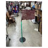 Metal flag decor
