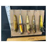 Vintage wood fishing lures