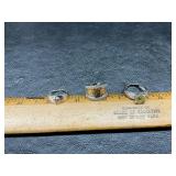 3 sterling silver rings