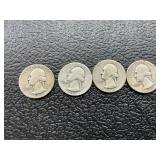 4 silver quarters