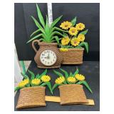 Mid century clock and decor