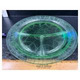Uranium glass divided plate