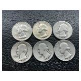 6 silver quarters