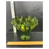 Green swung glass bowl