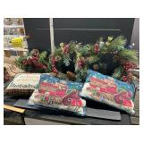 Wreaths and pillows