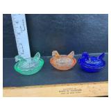 Miniature hens on the nest