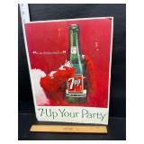 Cardboard 7up sign