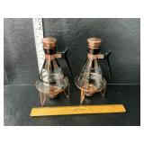 2 mid century coffee carafes
