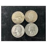 4 silver quarters