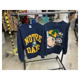 2 Notre Dame sweatshirts