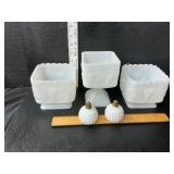Milk glass lot