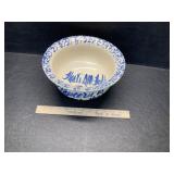 Large Vintage Pottery Stoneware Popcorn Bowl