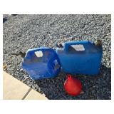 Kerosene cans and funnel