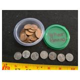57 wheat 7 steel pennies