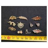 Brooches, pins