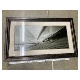 Framed Black & White Sail Boat Photo
