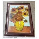 Vincent Van Gogh Sunflower Framed Print