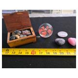 Art glass Paperweight and rocks